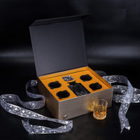 1 x RAW Customer Returns KANARS Whiskey Glasses and Carafe Set, 750 ml Whiskey Decanter with 4x 300 ml Glasses, Lead-Free Crystal Glasses, Beautiful Gift Box, High Quality, 5-Piece - RRP €66.71