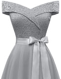 1 x RAW Customer Returns Bbonlinedress evening dresses women cocktail dress rockabilly dress knee length vintage retro dresses pleated skirt women wedding grey 3XL - RRP €46.38