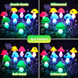 2 x Brand New NOWSOK solar mushroom fairy lights for outdoor garden decoration, mushroom decoration lights with extremely bright LED fairy lights round edge 8 LED total length 5.65 m  - RRP €32.0