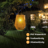 1 x RAW Customer Returns KagoLing Solar Lanterns for Outdoors, 2 Pieces Solar Lamps for Outdoors in Bohemian Style with LED Bulb Hanging Standing Hand-Knitted Solar Lamps for Patio Garden Courtyard Balcony Decoration Gift - RRP €45.24