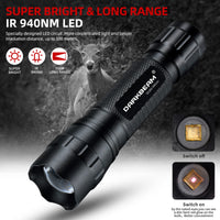 1 x RAW Customer Returns DARKBEAM Infrared Flashlight Night Vision 940nm LED Infrared Light 10W, Work for Night Vision Devices, Zoomable Invisible IR Illuminator Rechargeable for Hunting, Observation, Rescue, with Battery Clip - RRP €60.16