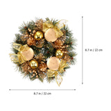 1 x RAW Customer Returns Beaupretty 22Cm Christmas Advent Wreath with Pine Cones Bowknot Advent Wreaths Ring Candle Holder Season Candle Holder Christmas Table Centerpiece Desktop Decoration - RRP €34.29