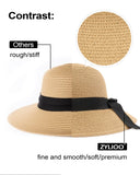 1 x RAW Customer Returns Zylioo XXL Panama Hat Big Head Straw Sun Hat with Wide Brim Oversized Straw Hat UV Summer Hat Beach Hat - RRP €17.99