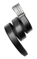 1 x RAW Customer Returns CHAOREN Belt Men Black Continuously Adjustable, Automatic Leather Belt Men Black Ratchet for Men Business Suit, 35mm Belt without Holes, Size Adjusted - RRP €23.18