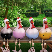 7 x Brand New Jodimitty chicken decoration garden, funny chicken garden decoration weatherproof, handmade garden statue decorative chicken garden stake, animal figure garden stake handmade ornament, decorative hen chicken yellow  - RRP €130.06