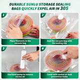 1 x RAW Customer Returns SUNLU 3D Printer Filament Vacuum Storage Kit, 8 PCS 3D Filament Vacuum Storage Bags, Remove Moisture from Wet Filament, Spool Storage Sealed Bags Kits, 32 34cm - RRP €21.99