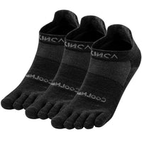 1 x RAW Customer Returns OrrinSports Toe Socks for Men Women Coolmax Running Socks Athletic Finger Socks 3 Pairs Ankle Socks Black - Size Medium  - RRP €32.99