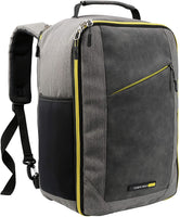 1 x RAW Customer Returns Cabin Max Manhattan 20L Hand Luggage Backpack 40x20x25 for Ryanair - Grey Yellow - RRP €34.95