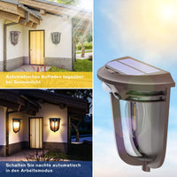 1 x RAW Customer Returns MPJ Solar Wall Light with Motion Sensor, Wall Light for Outdoor Lighting, Weather Resistant Porch Light for Home Doorway, Garage Driveway, Fence Side - RRP €17.96