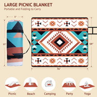 1 x RAW Customer Returns LARUTAN Picnic Blanket Waterproof 200x200cm, Outdoor Beach Blanket Sand-free, Washable Beach Mat Picnic Blanket Insulated for Beach, Picnic and Camping Greece Brown  - RRP €26.21