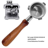 1 x RAW Customer Returns NEOUZA Bottomless Coffee Portafilter 51mm Compatible with DeLonghi EC9335 Espresso Machine, Bottomless Filter Holder, Wooden Coffee Handle, Filling Basket, Brushes, Spoon, Tamper Mat - RRP €50.24