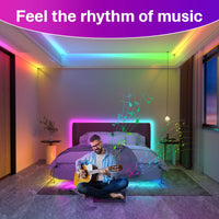 1 x RAW Customer Returns Tasmor RGB IC LED Strip 2m, LED Strip 2m Controllable via App, USB LED TV Backlight Sync with Music, Dimmable LED Band 2m with 16 Million Colors LED Lighting for Decoration TV - RRP €13.1