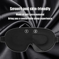 4 x Brand New Everyday Sleep Mask Super Smooth Eye Mask Lightweight Comfortable Soft Silk Travel Sleep Shift Work Meditation Black - RRP €26.6