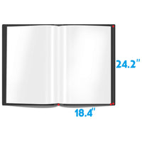 1 x RAW Customer Returns Presentation book with 40 clear pockets with portfolio cover protection for art, report sheets, letters, portfolios, etc. can accommodate 61.5 x 47 cm formats  - RRP €35.28