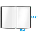 6 x RAW Customer Returns Presentation Book 40 Clear Pockets Protectors Portfolio Art Clear Book for Artwork, Report Sheet, Letter Fits 61.5 x 47cm  - RRP €211.68