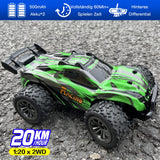 1 x RAW Customer Returns ACAMMZAR AT3 Remote Control Car, RC Car for Boys 60 min Running Time with 2 Batteries, 2WD 2.4GHz Offroad Electric Toy Car with LED Lights Gift for 6 7 8 Year Old Children Adults, Green - RRP €33.26