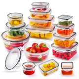 1 x RAW Customer Returns Jim s Store Food Storage Containers with Lids, 30 Piece Storage Box 15 Containers 15 Lids , Kitchen Leak-Proof Food Container Set for Microwaves and Freezers - RRP €25.22