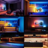 1 x RAW Customer Returns ZQX LED Strip 2m, 2 pieces LED strips with remote control, RGB 5050 USB LED strip, RGB LED strip color changing for party, bedroom, TV, kitchen, home, Christmas decoration - RRP €11.09