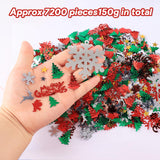 83 x Brand New 100G 4800 pieces Christmas confetti, snowflake confetti, cake table decoration confetti Christmas tree Merry Christmas snowflake confetti DIY for Christmas party craft craft decoration - RRP €1593.6