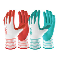 1 x RAW Customer Returns COOLJOB Women s Gardening Gloves, 6 Pairs Breathable Rubber Coated Garden Gloves, Protective Work Gloves for Outdoor, Red Green Half Dozen M  - RRP €30.0