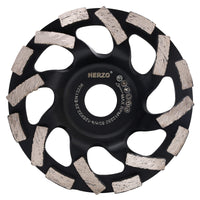 10 x RAW Customer Returns HERZO diamond cup wheel 125 mm x 22.2 mm grinding disc for concrete, natural stone, tile adhesive, granite masonry - RRP €211.0