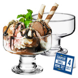 1 x RAW Customer Returns CRYSTALIA Luxury Ice Cream Cup Glass 265ml Ice Cream Bowls 100 LEAD FREE Dessert Bowls with Base, Trifle Parfait Ice Cream and Dessert Cups for Fruit, Appetizer Ice Cream Glasses, Pudding Bowls, Set of 4 - RRP €24.48