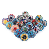 1 x RAW Customer Returns Ajuny Handmade Painted Ceramic Knobs Cabinet Door Drawer and Furniture Colorful Handles Hand Painted Kitchen Cupboard Glossy Surface Handles Pull Knob Multicolor, 20pcs - RRP €19.15