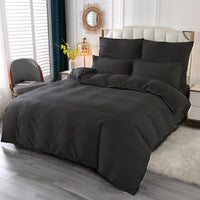 1 x Brand New Homaxy Bed Linen 200x200cm Black Soft Microfiber Bedding Sets -1 Duvet Cover with Zipper 2 Pillowcases - RRP €30.24