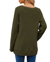 1 x Brand New PLOKNRD Knitted Sweater for Women Winter Basic Sweatshirt Daily Tops Dark Green, S - RRP €28.99