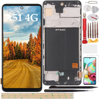 1 x RAW Customer Returns YHX-OU For Samsung Galaxy A51 4G SM-A515F A515F N A515U Complete LCD Display with Housing Replacement with Screen Protector and Tools 6.5 inch Incell Touch Screen - RRP €35.59