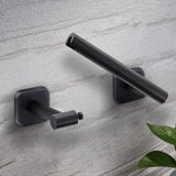 8 x Brand New Toilet Paper Holder, Waterproof Wall Mounted Anti-Rotation Toilet Paper Roll Holder Screws Mounting for Bathroom and Kitchen Accessories - Matte Black - RRP €64.4