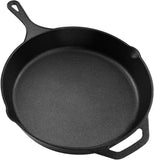 1 x RAW Customer Returns KICHLY Pre-seasoned cast iron pan - cast iron frying pan - 10.25 inch 26 cm cast iron pan round - cast iron pan - iron pan for stove and grill - RRP €22.0