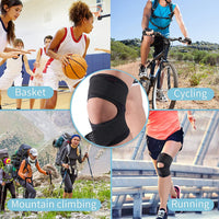 4 x RAW Customer Returns Knee Brace Men Women, Knee Support with Side Stabilizers for Meniscus Tear Knee Pain, Adjustable Patella Knee Support Knee Brace for ACL MCL Arthritis Injury Recovery L  - RRP €76.96