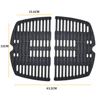 1 x RAW Customer Returns GFTIME 7644 32.3 x 21.6cm Grill Grate Cast Iron Replacement Parts for Weber Q100, Q120, Q1000, Q1200, Q1400 Gas Grill, Cast Iron Grill Grate Accessories 2 Pieces - RRP €42.59