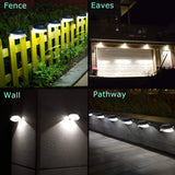 1 x RAW Customer Returns AGOTD solar lamps for outdoor use, gutter solar lights, 100LM IP55 white solar garden lighting, fence light, path lights, outdoor solar light for fence, patio, walkways, yard, garage, eave, pack of 6 - RRP €42.85