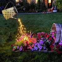 1 x RAW Customer Returns Solar watering can with fairy lights, solar lamps for outdoor use, watering can type LED light with shepherd s hook, waterproof vintage fairy lights outdoor for garden, courtyard path, balcony, terrace, gifts - RRP €25.99