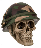 1 x RAW Customer Returns MIK funshopping money box money box in skull design skull with camouflage helmet  - RRP €28.43