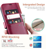 1 x RAW Customer Returns OCASE Mobile Phone Case for Samsung Galaxy S22 5G Case Premium PU Leather Card Slot Stand Function Cover RFID Protective Case Flip Case Burgundy 6.1 inch - RRP €21.17