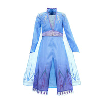 1 x Brand New Disney Store Elsa travel costume for kids, Frozen 2, 2 pieces, decorated with faceted gemstones, metallic threads and icy designs. Halloween costume or for play. - RRP €36.28