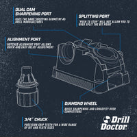 1 x RAW Customer Returns DRILL DOCTOR drill sharpener - DD750XI drill sharpener - grinder for drills - drill sharpener professional - RRP €226.93