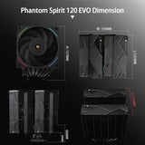 1 x RAW Customer Returns Thermalright Phantom Spirit 120 EVO CPU Cooler, 7 6mm Heatpipes CPU Air Cooler, Dual PWM Fans Computer Cooling, 2150RPM Speed, for AMD AM4 AM5 Intel 1700 1150 1151 1200 17XX 2011 - RRP €53.9