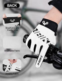 1 x RAW Customer Returns INBIKE MTB Gloves Men s Bicycle Leisure Full Finger Long Cycling Gloves Summer Breathable Touchscreen Cycling Gloves for Moutain Bike Downhill Motocross Road Bike Cycling White M - RRP €19.99