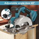 1 x RAW Customer Returns Brushless mini circular saw, hand circular saw for Makita 18V battery with 4 saw blades 125mm , copper motor can cut diagonally 0-8000RM min multifunctional saw for woodworking - RRP €77.64