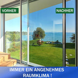 1 x RAW Customer Returns Gufoltie UV protection sun protection film window inside or outside 44.5 200cm mirror film window privacy protection self-adhesive window film residue-free thermal film window against heat silver - RRP €14.85