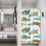 6 x Brand New SDOTPMT 90x183cm Sea Turtle Shower Curtain Starfish Seaweed Nautical Ocean Bath Curtain Underwater Marine World Animal Bath Curtain for Kids Bathroom Polyester with Hooks - RRP €77.94