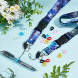 1 x RAW Customer Returns GORGECRAFT 20 Pack Anti-Lost Lanyard Strap Including 2 Starry Sky Necklace Lanyards with 18 Mini Anti-Lost Silicone Rubber Protective Rings 6 Colors - RRP €19.2