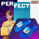 1 x RAW Customer Returns Sonic The Hedgehog Summer Flip Flops Bathing shoes for boys and girls in sizes 28-34 High-quality flip flops for the beach or at home Robust children s slippers blue, numeric 32  - RRP €19.15