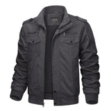 1 x RAW Customer Returns KEFITEVD Men s Jacket Lightweight Jacket Men s Flight Jacket Military Jacket Multi Pockets Hunting Jacket Basic Transition Jacket Outdoor Jacket Men Transition Jacket Dark Grey L - RRP €65.53