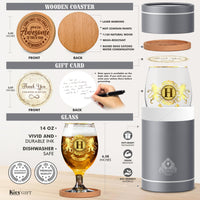 1 x RAW Customer Returns CROWNLY CRYSTAL Personalized Gifts Men Beer Glass with Engraving Beer Gifts for Men Advent Calendar for Men Gift Ideas Men Dad Gift Birthday Gift Brother H  - RRP €20.66