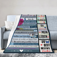 12 x Brand New Gift for wife, wedding anniversary gifts women, blanket to my wife from husband, for anniversary birthday her, airmail letter blanket fleece blanket wife 130 150cm - RRP €241.92